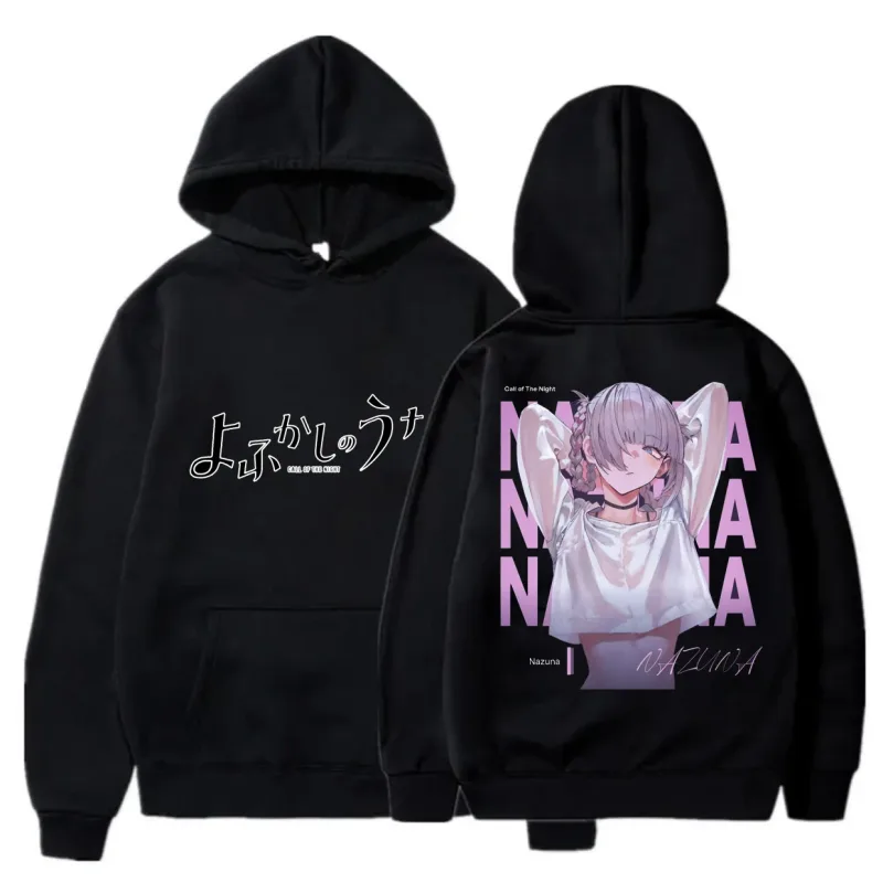Y2K Anime CALL OF THE NIGHT Nazuna Nanakusa Grappige Hoodie Hip Hop Grafische Sweatshirts Poleron Hombre Streetwear Harajuku Tracksui