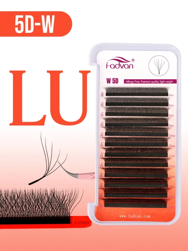Fadvan 5D W Shape Lashes Đen/Nâu 5D Soft Faux Mink Mở rộng lông mi 12Rows 5D Fan Lashes Nhà cung cấp — image 4