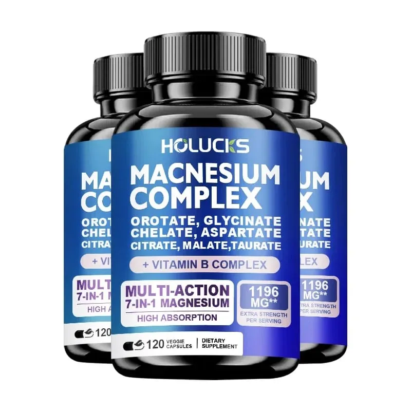 Magnesium Complex 1000mg Supplement with Vitamins C E B1 B2 B6 B12 Chelated Magnesium Glycinate Malate Taurate &Citrate — image 8