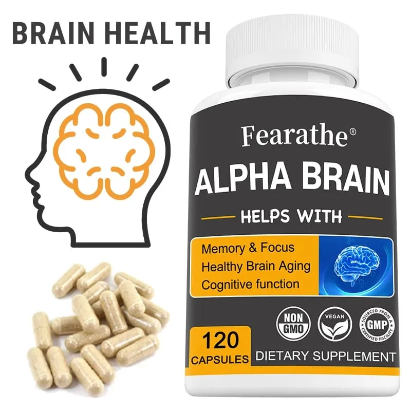 Alpha Brain Nootropics 男性と女性向けの脳サプリメント - ビタミン B6 フォーカス カプセルで記憶力と精神的明晰性と認知力を向上 — image 2