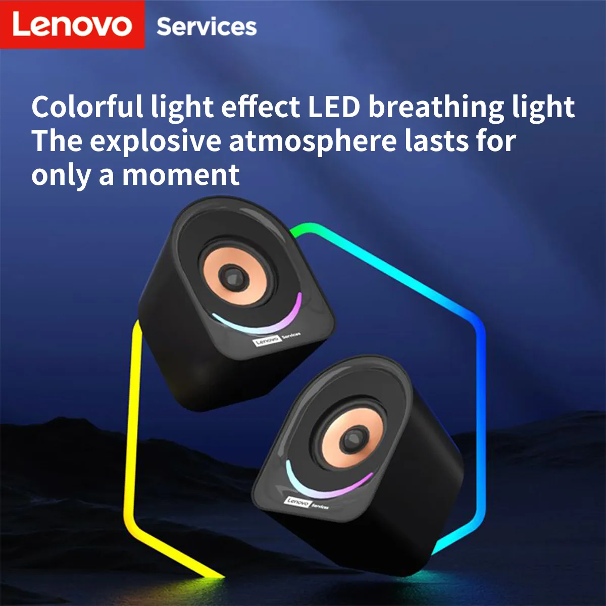 Επιτραπέζια ηχεία Lenovo Φορητά μικρά ηχεία Ηχεία υπολογιστή Επιτραπέζιος φορητός υπολογιστής Οικιακά ενσύρματα μίνι ηχεία Μικρή επιτραπέζια ηχεία πολυμέσων φορητών υπολογιστών — image 5