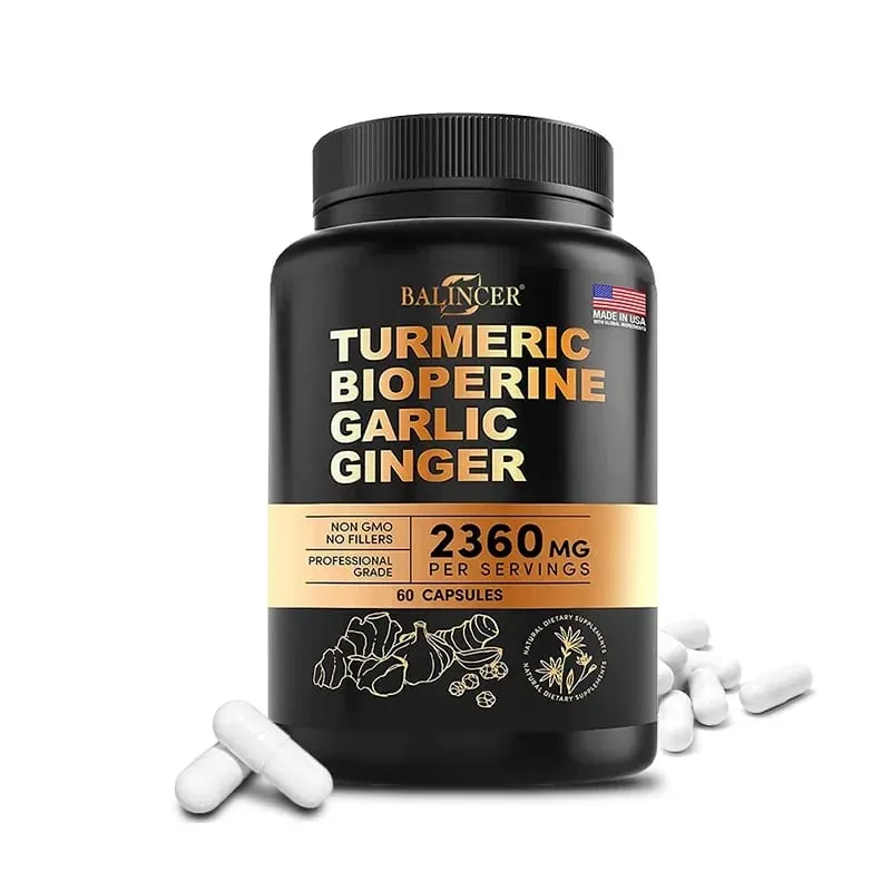 Curcumine de curcuma avec poivre noir pour une absorption optimale Meilleur supplément végétalien pour le soutien des articulations — image 10