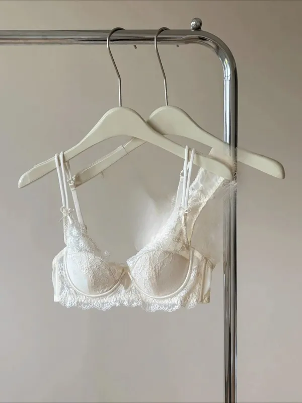 フレンチスタイルの女性のミニマイザーブラジャーセクシーなランジェリーセット大胸サポートハーフカップソフトアンダー垂れ下がり快適薄型ブラジャー — image 12