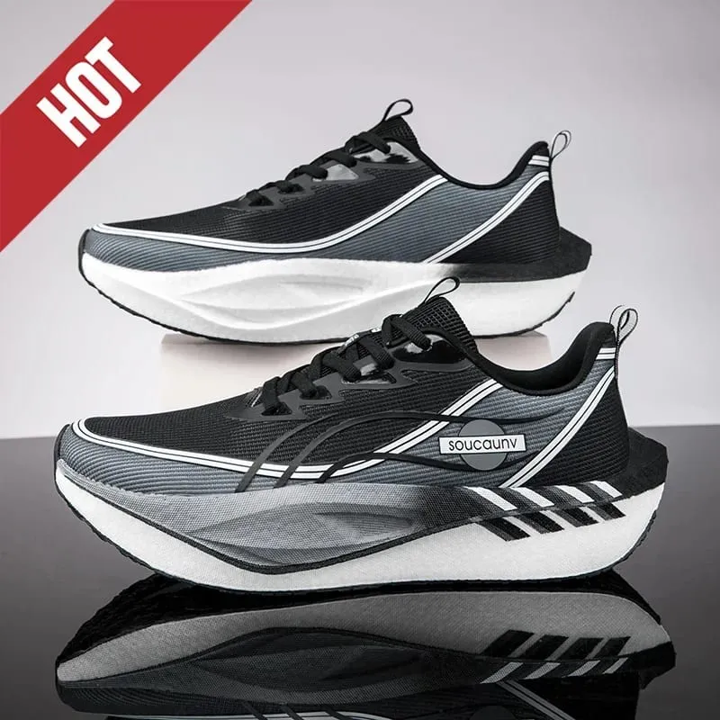 Men Women Carbon Plate Marathon Running Shoes Breathable Lightweight Non-Slip Racing Training Sports Sneakers Walking Outdoor