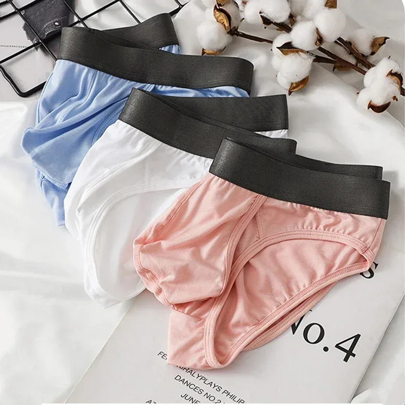 Men's Modal Briefs, Dual Separate Pouch Design, Ultra Thin Breathable High Stretch Underwear, Daily Comfort Wear — image 4