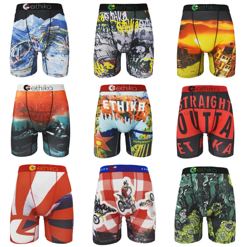 Seluar Dalam Boxer Lelaki Lembut 1 Seluar Dalam Selesa Setiap Hari Bernafas Fit Stretch Fit Poliester S-XXXL Ringan