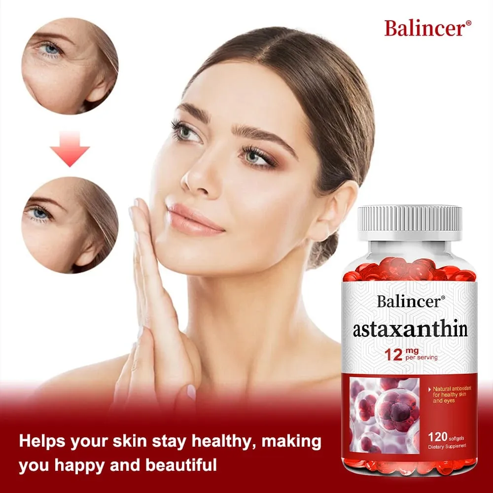 Astaxanthine 12 mg - Ondersteunt de gezondheid van de ogen Gewrichtsgezondheid Interne circulatie Huidgezondheid Verhoogt de immuniteit Verbetert de spijsvertering — image 6