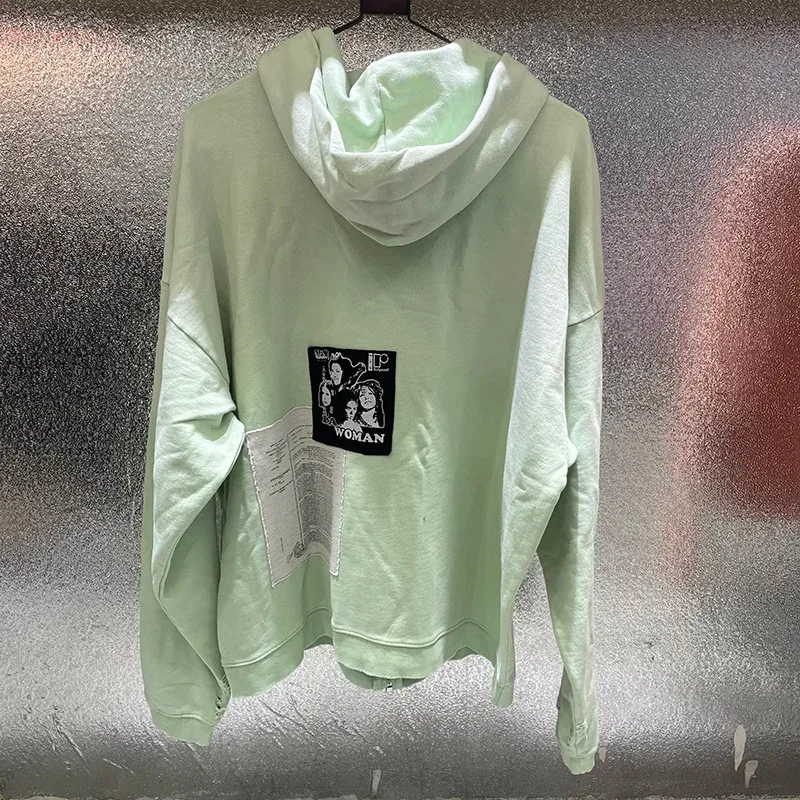 Washed Graffiti PALY Hoodies Men Woman Vintage Damaged Hole Old New Autumn Winter Zipper Hooded Pullovers Sweatshirts — image 9