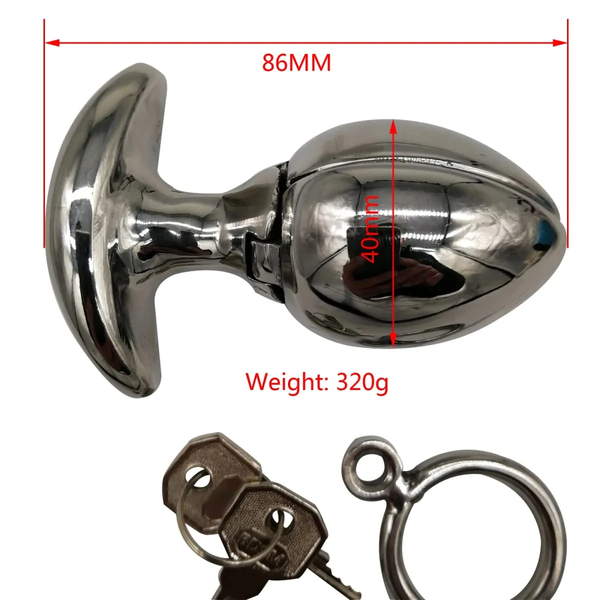 Stainless Steel Anal Lock Anal Vaginal Dilator Openable Anal Plugs Heavy Anus Beads Lock Sex Toys Adult Game 096 — image 3