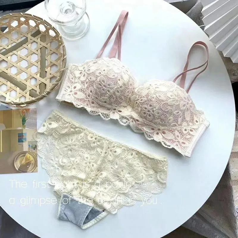 Conjunto de lencería push-up para mujer, sujetador ligero suave sin aros, soporte lateral, cómodo, Sexy, encaje excelente, ropa interior — image 8