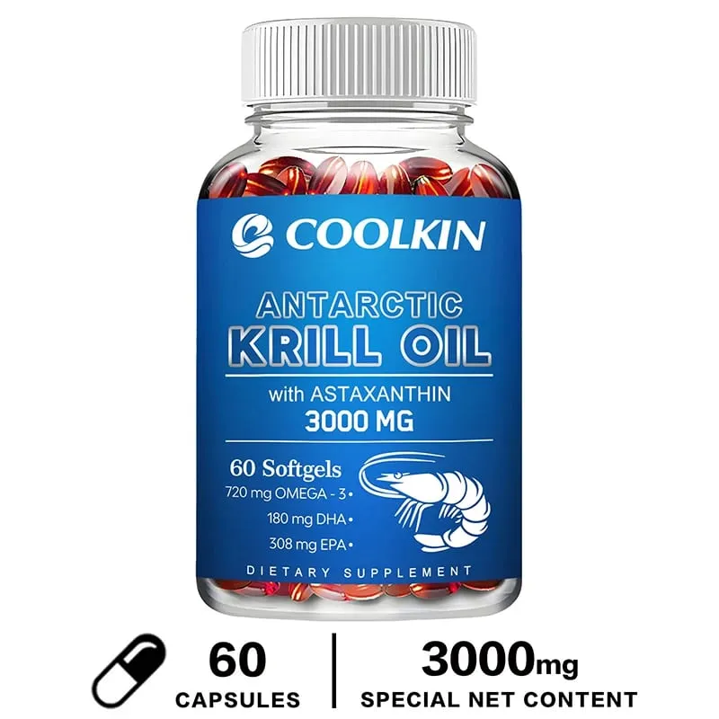 Antarctic Krill Oil 3000mg - Omega-3 EPA DHA Natural Astaxanthin Maximum Strength for Heart & Joint Health — image 10