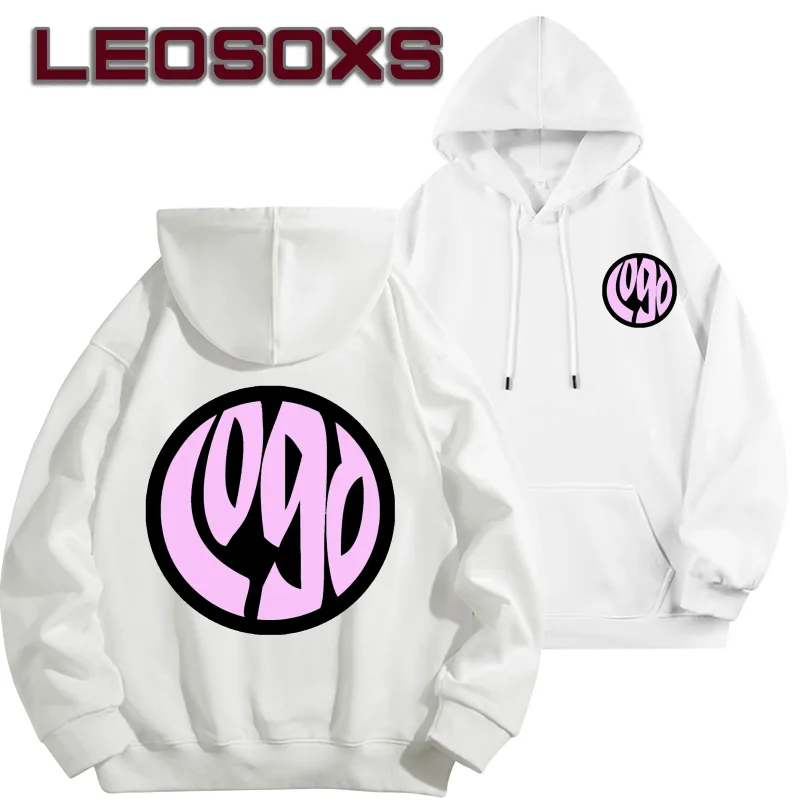 Logo Tersuai DIY Sweatshirt Bertudung Hitam Kapas Tulen Pullover Lengan Panjang Atasan Kasual untuk Lelaki Dan Wanita Fesyen Musim Sejuk Musim Gugur — image 3