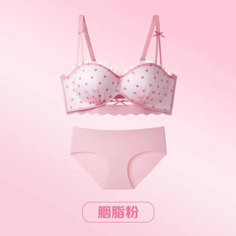 ผู้หญิง 2026 ใหม่ Pure Desire ลูกไม้ฝรั่งเศสครึ่งถ้วย Bra หน้าอกขนาดเล็ก Push Up Anti Sag Comfort สวมใส่ทุกวันสุภาพสตรีชุดชั้นใน Brassiere — image 11
