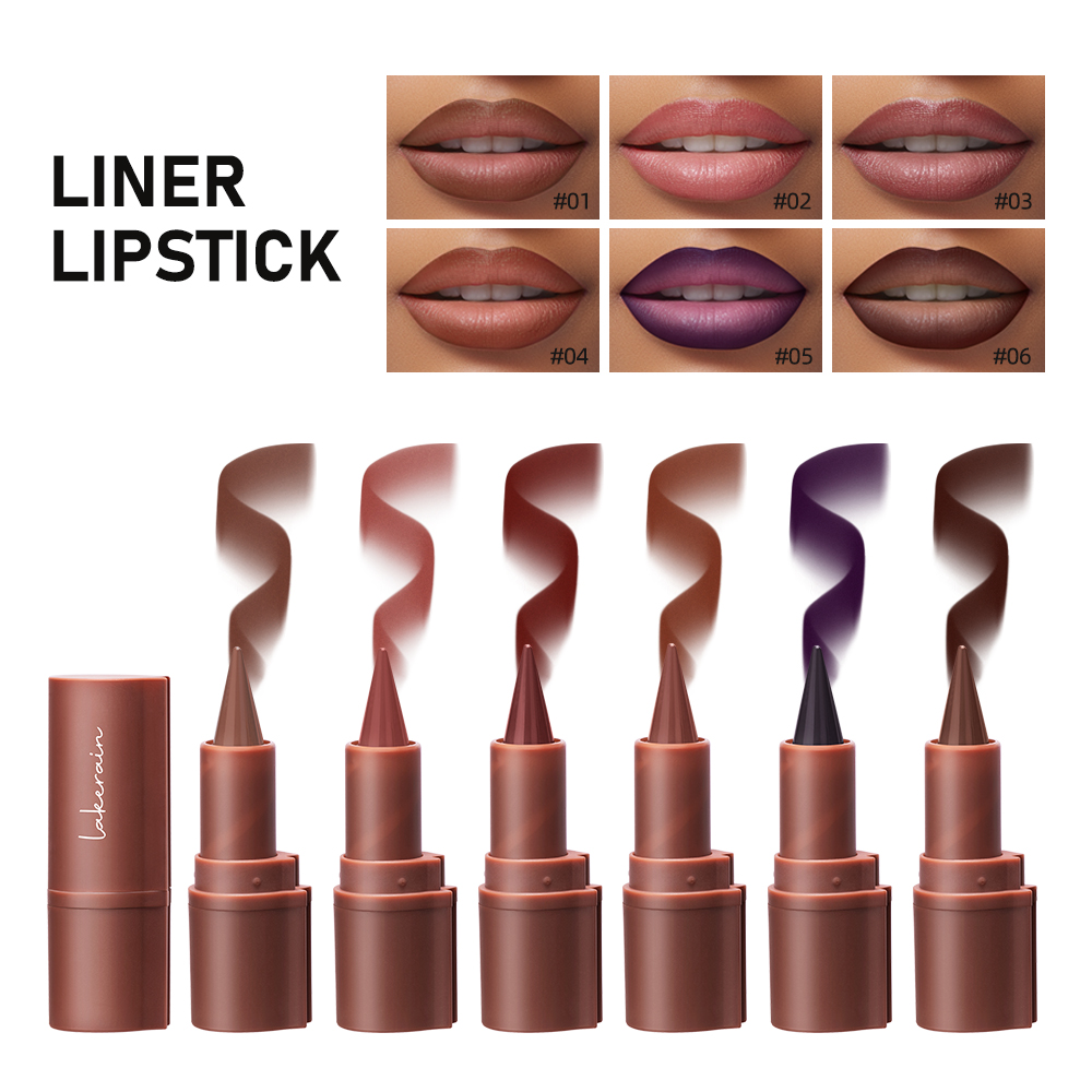 Lakerain Lip Liner Matte Zwart Bruin Fluwelen Lippenstift Waterdicht Niet Kleverig Contouring Tint Lipliner Crayon Lip Makeup — image 3