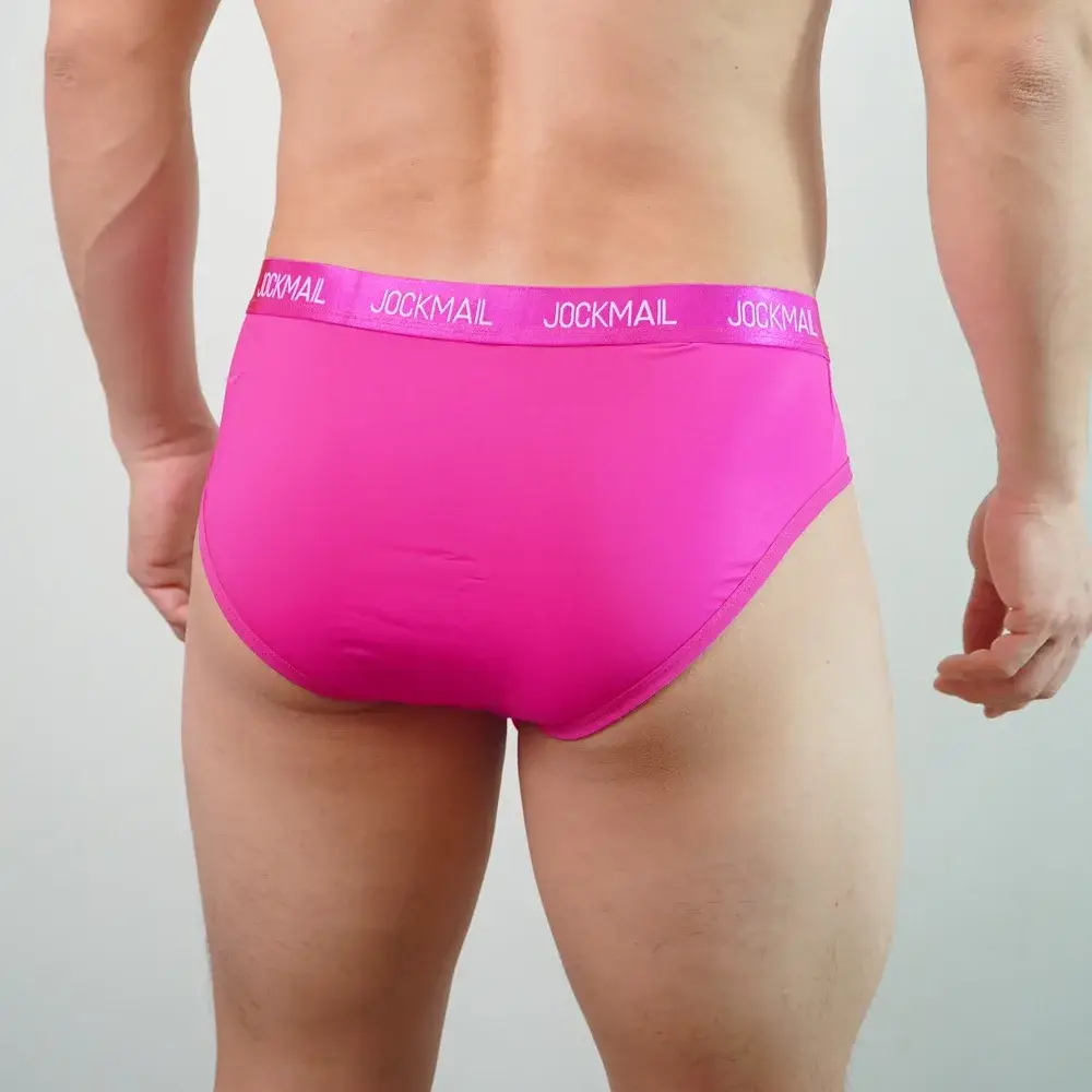 Jockmail Herr Underkläder Låg midja Sexig Brev Sport Andas Sommar Ice Silk Trosor Stor väska Nylon Enfärgad Man Trosor — image 16