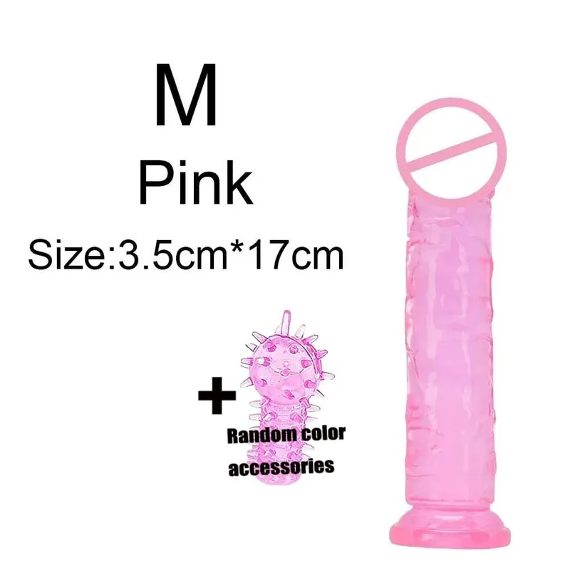 Super levné realistické měkké ženy erotické anální velké dildo přísavka Jelly Dick erotické hračky měkké klitorisy vaginální masturbátory penis — image 9