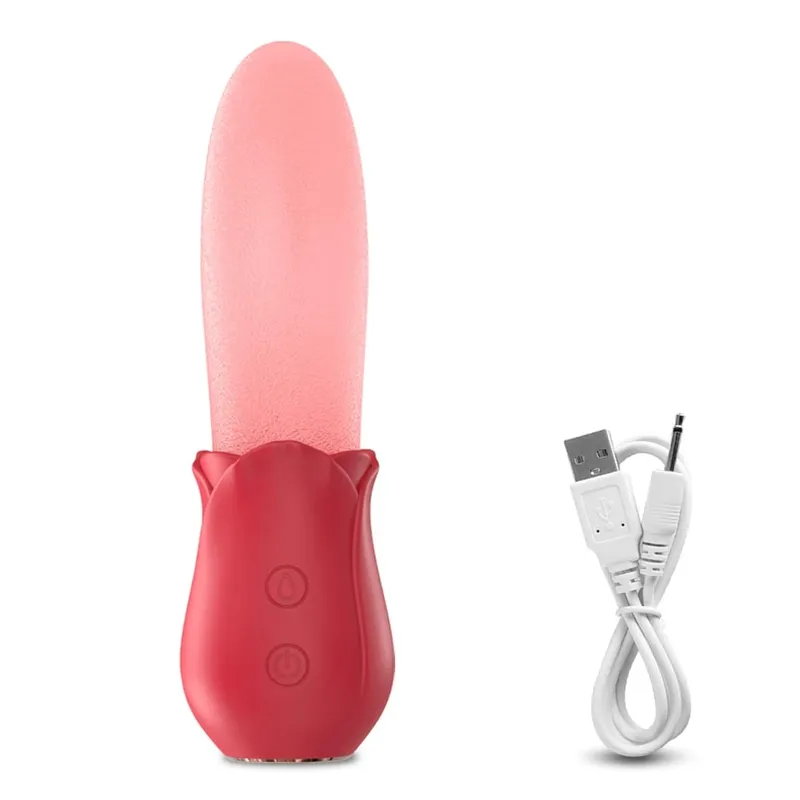 Realistic Licking Tongue Rose Vibrator for Women Nipples Clitoral Stimulation Vibrators Sex Toys for Adult Female Couples 18+ — image 6