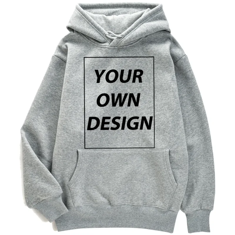 Cetakan DIY Tersuai Lelaki Wanita Hoodies Musim Gugur Musim Sejuk Kasual Pullover Klasik Pakaian Jalanan Selesa Mudah Pakaian Sukan Lembut Hangat