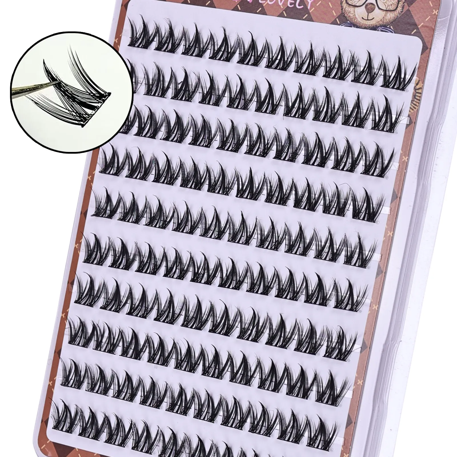 Cílios postiços autoadesivos sem cola, cílios postiços volumosos, fofos e grossos estilo manga, extensão de maquiagem para os olhos diy