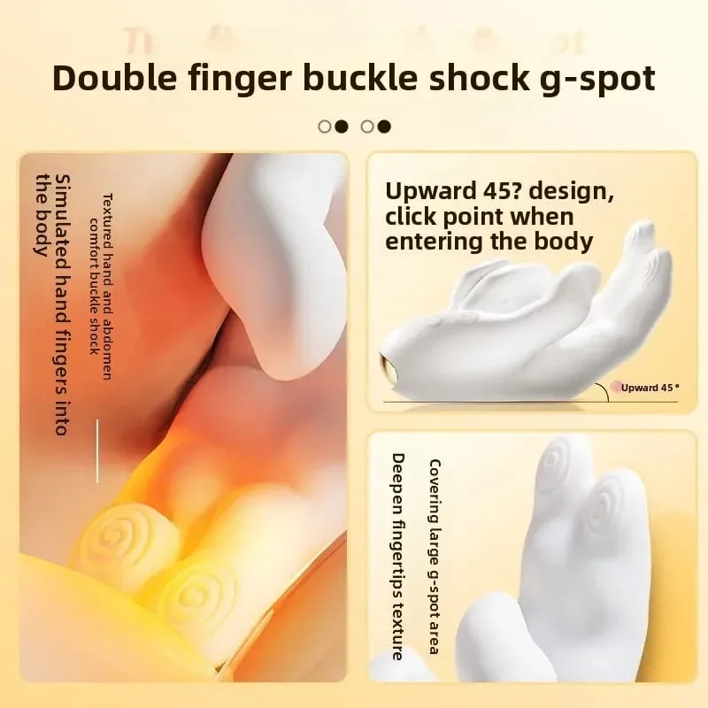 G-spot Vibrator Vagina Massager Wholesale Realistic Finger Flapping Clit Stimulator Heating Flexible Hands Sex Toy for Women 18+