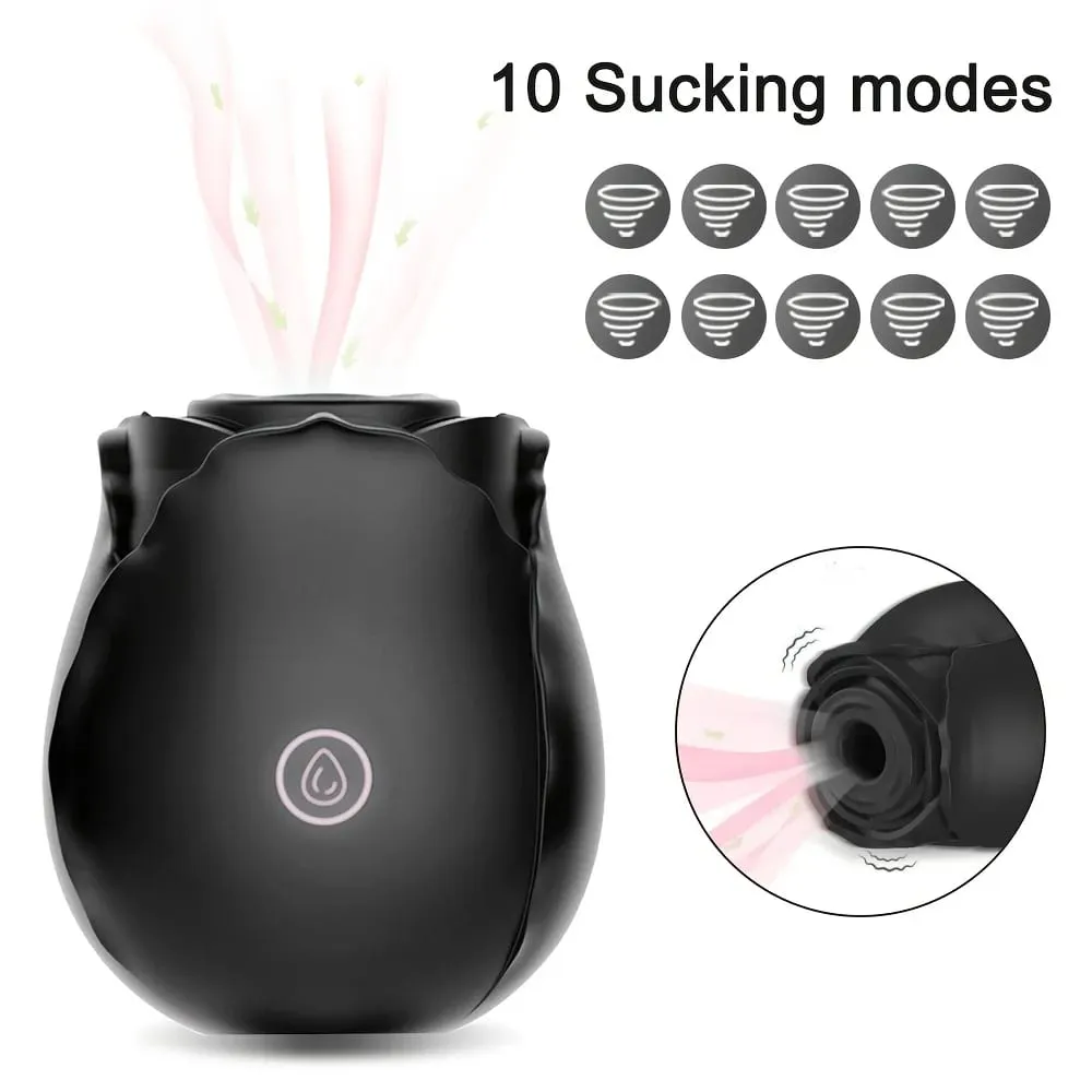 Rose Toy Sucking Vibrator for Women Clitoral Vibrator Nipple Stimulating with 10 Mind-Blowing Modes G Spot Massager Sex Toys — image 2