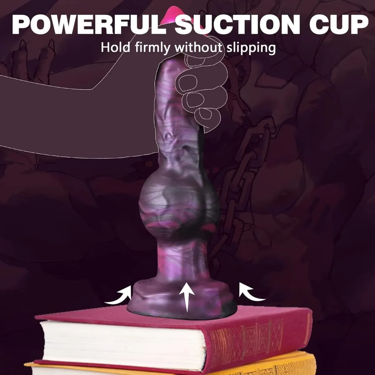 9 "Wolf Penis Anale Plug Seksspeeltje Vrouwen Beginner Hond Knoop Dildo Realistisch Siliconen Dier Met Sterke Zuignap Fantasie monster