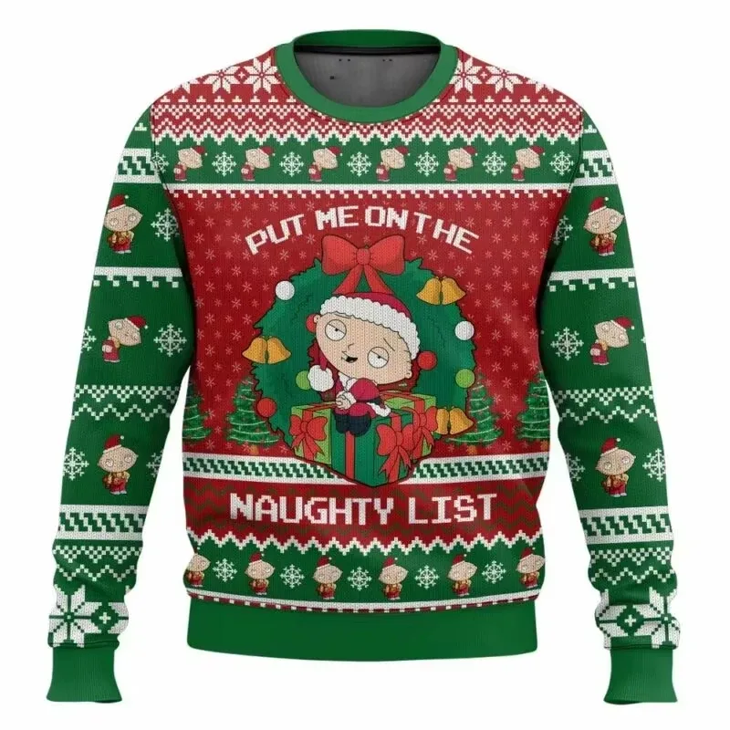 Family Guy 3D Print Christmas Ugly Sweater Style Casual Festival Theme Jacket for Men And Women Autumn Winter Outerwear — image 10