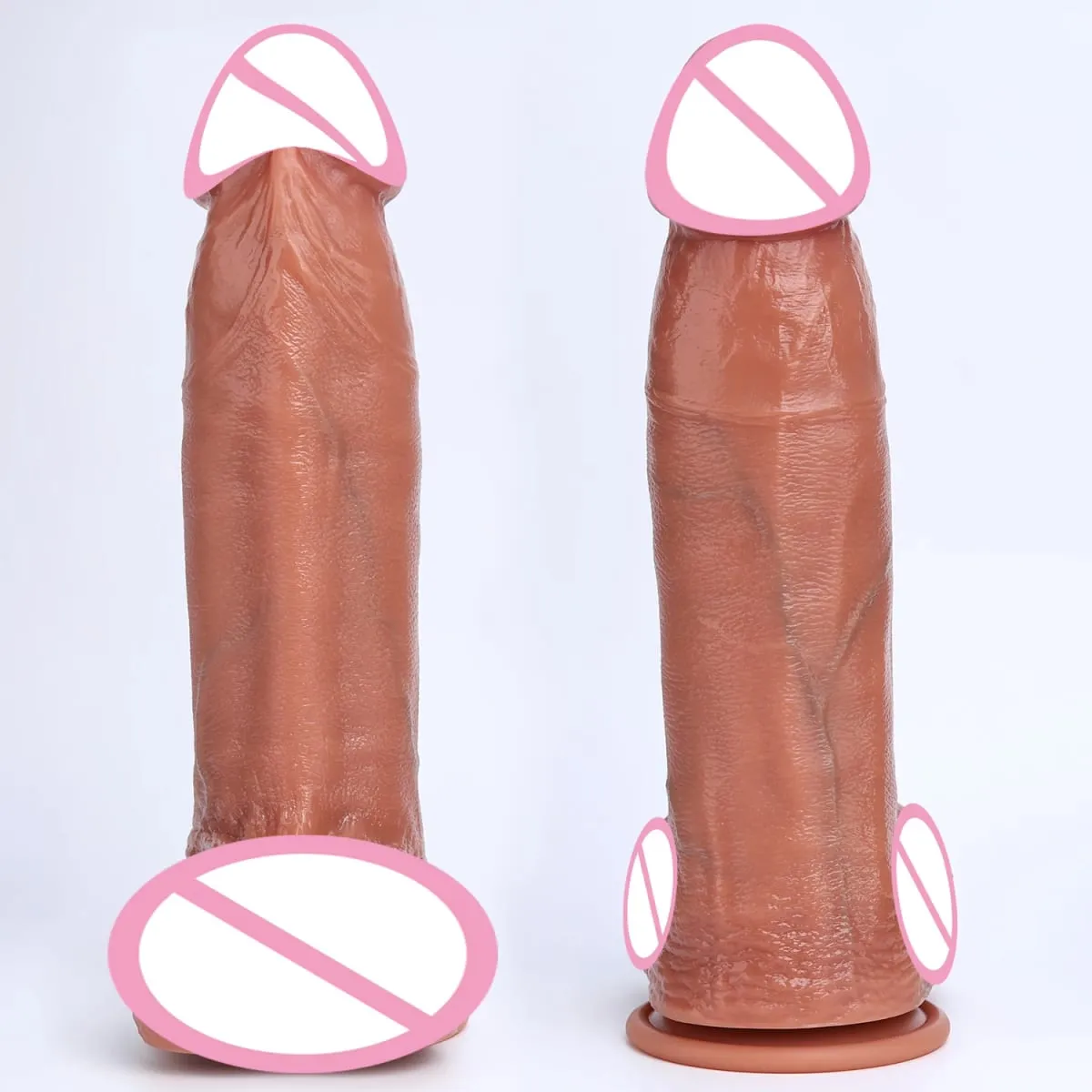 3 storlekar Realistisk XXL Tjock Penis Mjuk Silikon Dildo Man Könsorgan Vaginal Onani Sugkopp Dick Kvinna Analsexleksaker 18 — image 6