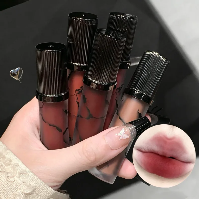 Marmo Opaco Labbra Fango Velluto Morbido Fog Tinta per labbra Cosmetici per labbra antiaderenti a lunga durata — image 3