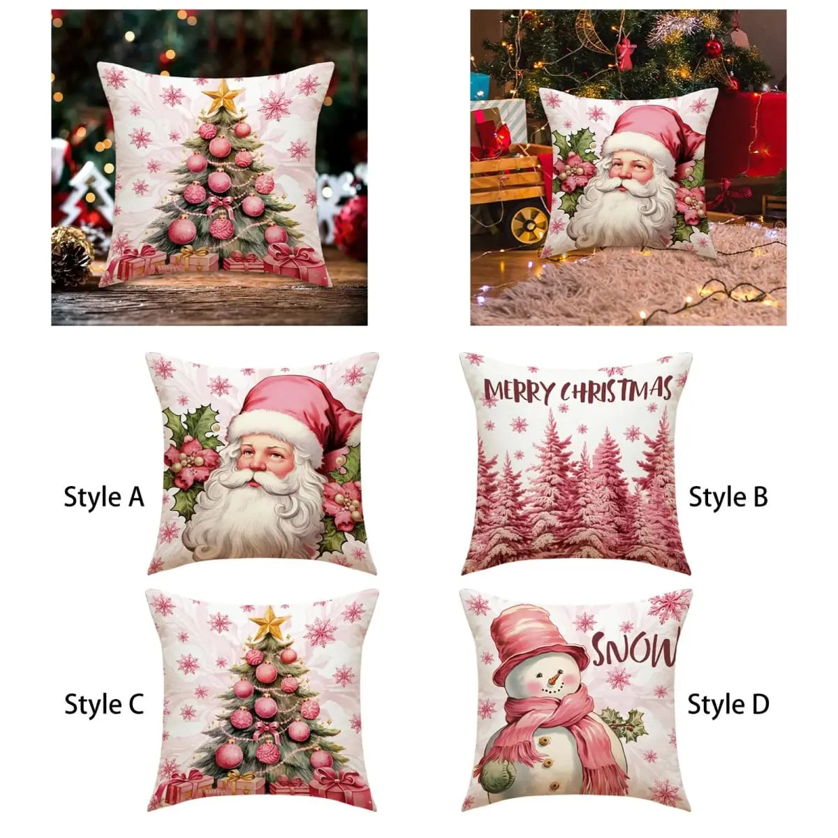 Outdoor Indoor Christmas Pillow Covers Plush Soft Cushion Case for Winter Festive Home Decoration — image 6