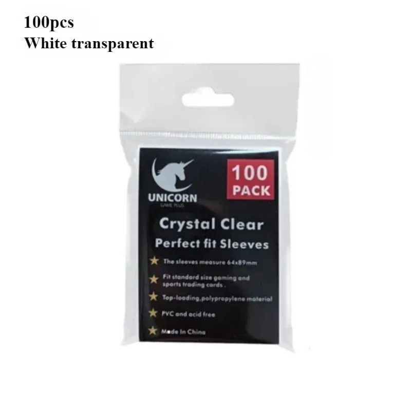 100pcs 뜨거운 투명 MTG 카드 슬리브 표준 크기 지우기 TCG 카드 수호자 스포츠 보드 게임에 대 한 내부 카드 커버 64x89mm