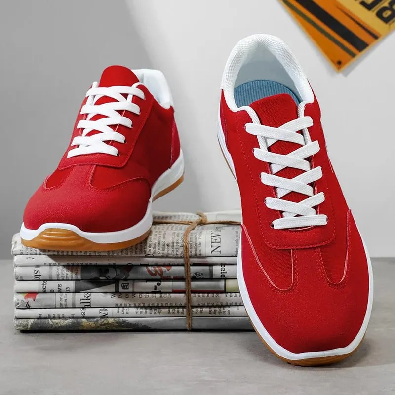 Chaussures pour hommes Printemps et automne Chaussures à la mode Nouveaux modèles transfrontaliers Blanc Noir Rouge Chaussures de sport à semelles souples respirantes Chaussures basses polyvalentes pour hommes — image 8