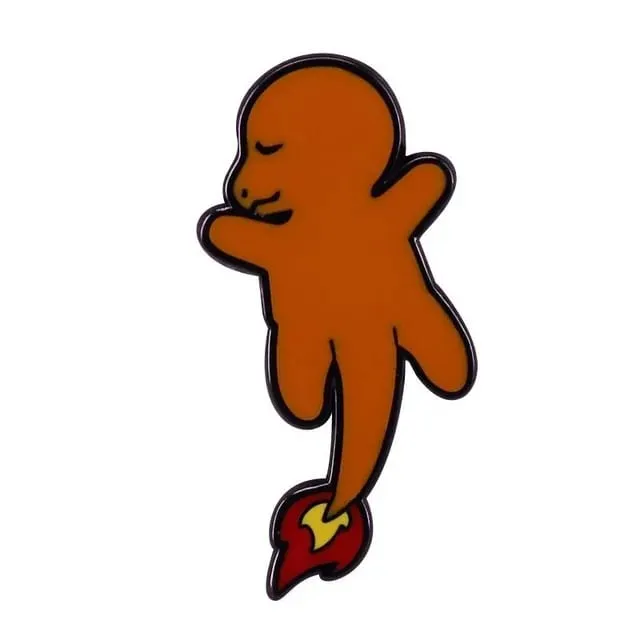 Pin Enamel Anime Pokemon Charmander Koleksi Bros Kartun Logam Dinosaurus Kawaii Ransel Tas Topi Kerah Lencana Kerah — image 11