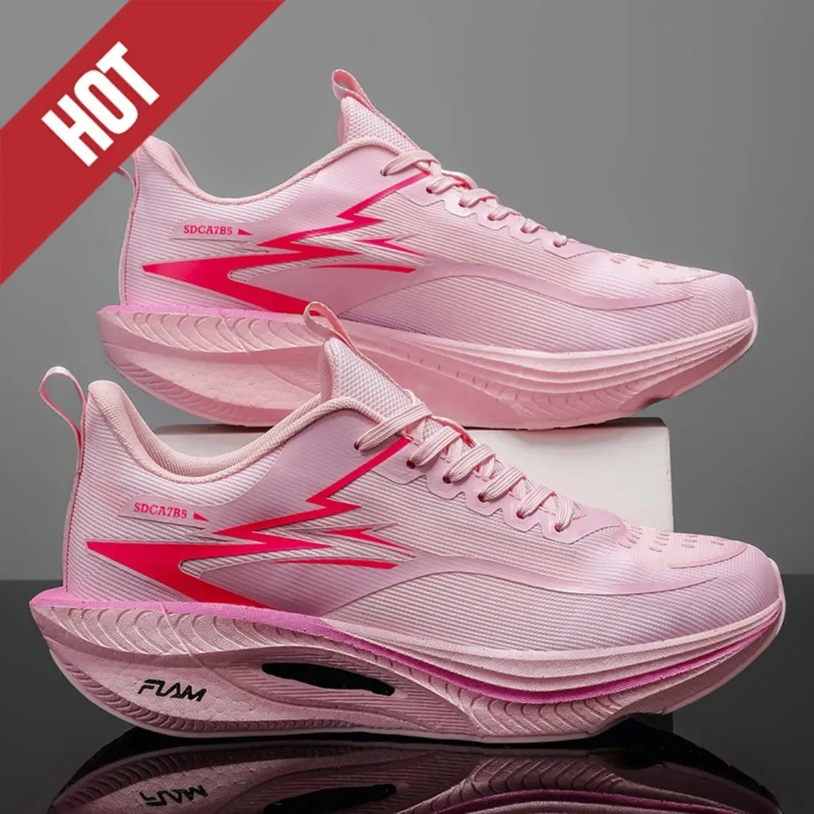 Men Women Carbon Plate Air Cushion Marathon Running Shoes Breathable Lightweight Outdoor Racing Training Sports Sneakers Walking — image 6