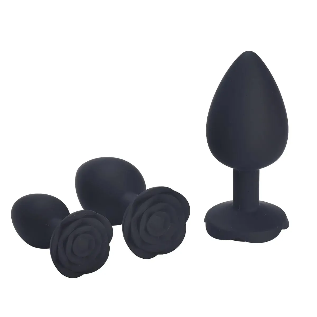 Rose Flower Silicone Anal Beads Butt Plug Set Small Medium Large Anal Plug Jewelry Anal Trainer Dildo Anus Sex Toy Men Women Gay — image 4