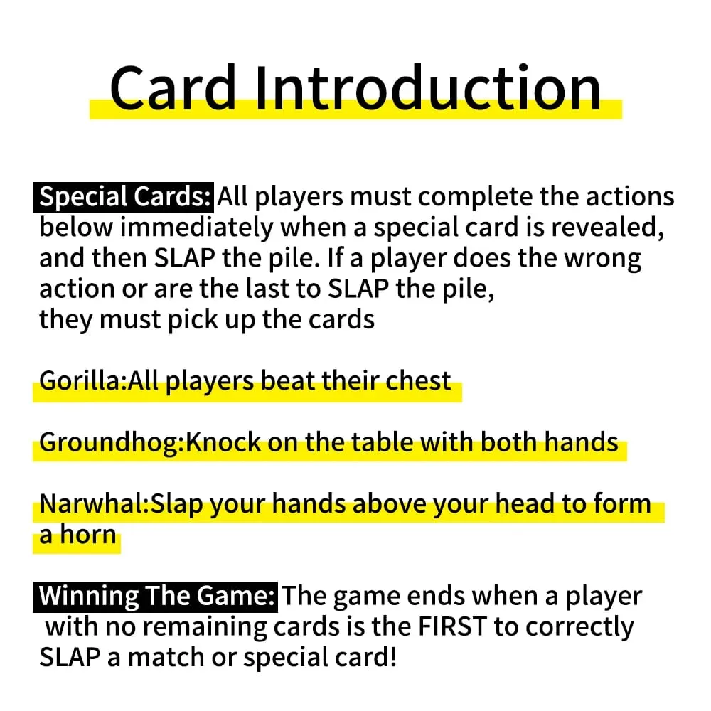 Cute Card Game Board Game English Version Fast-Paced Party Game for 3-8 Players Family Friends Entertainment Board Game