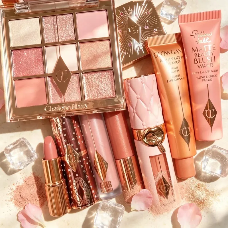 CT Простая в использовании 4 оттенка 9 оттенков Палитра теней для век Charlotte Tilbury Бальзам для губ Pillow Talk Big Lip Plumpgasm Румяна для губ Макияж Подарок