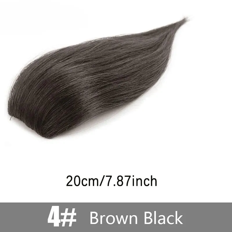 Wig synthetic pad hair piece 20cm 30cm two card one-piece pad hair root increase quantity hair extensions — image 10