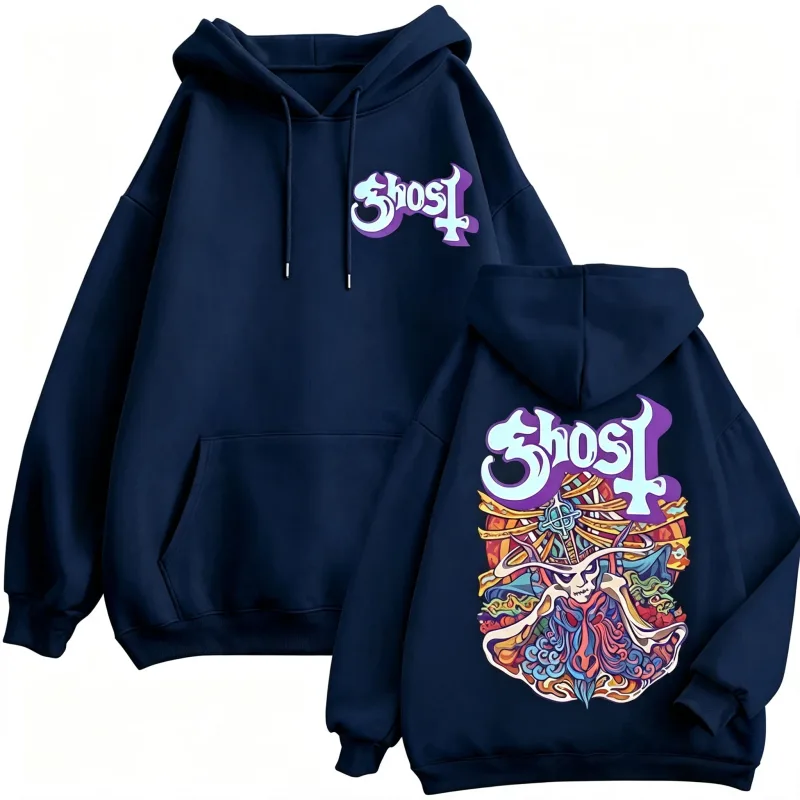 Ghost Band Graphic Zipper Hoodies Men Women Fashion Y2k Oversized Zip Up Sweatshirts Gothic Rock Hip Hop Pullovers Streetwear — image 8