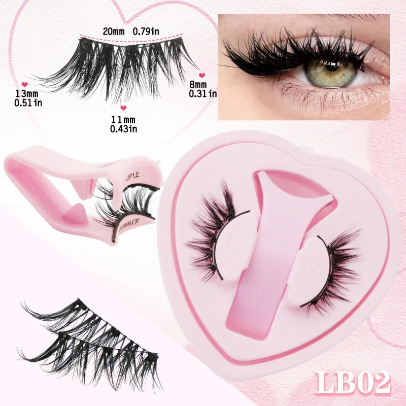 1 Pair Magnetic Eyelashes Fluffy Soft False Lashes With Tweezers Makeup Tool Magnetic Lashes Natural Faux 3D Mink Eyelashes