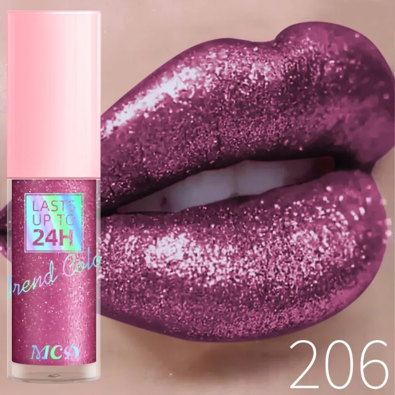 18 barev Diamonds Glitter Lesk na rty Dlouhotrvající voděodolná tekutá rtěnka Perleťová zářivá barva rtů Jiskřivý make-up na rty Ženy — image 11
