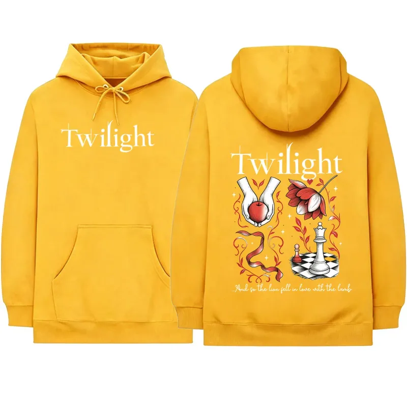 Twilight Inspired Vampire Wolves Romance City of Forks Hoodies The Lion Fell in Love with The Lamb Long Sleeves Sweatshirts