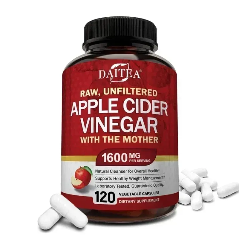 Jablečný ocet 1600 mg s matkou pro zdravé zažívání Hubnutí a energii