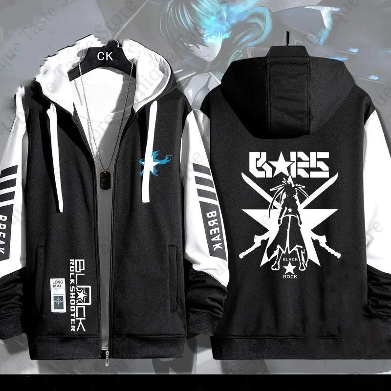 BLACK ROCK SHOOTER Hoodies Anime Cartoon Kuroi Mato Print Sweatshirt BLACK ROCK SHOOTER Merch Men Women Autumn Zipper Hoodie — image 14