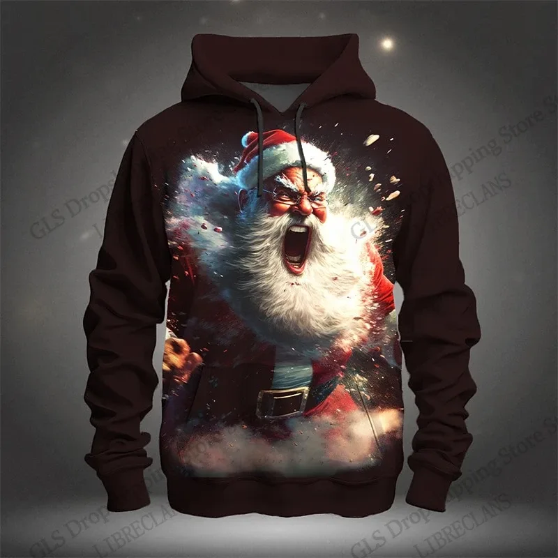 Christmas Mens Santa Claus 3d Print Hoodies Men Women Fashion Vintage Outdoor Hoodie Sweatshit Men Clothing Moletom Masculinos — image 6