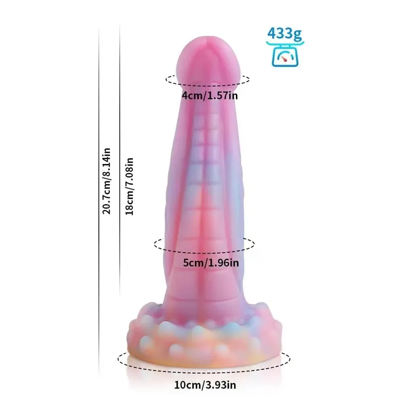 Plugue anal realista noturno brilhante, vibrador luminoso monstro dragão para mulheres e homens, plugue anal sexy em forma de cachorro, brinquedo sexual para casais — image 6