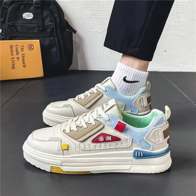 Men casual sports shoes leather breathable sneakers free shipping outdoor walking running board shoes comfortable lightweight — image 2