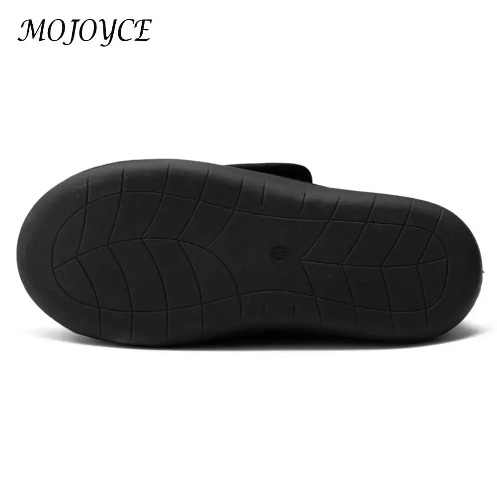 Unisex-Schuhe für Diabetiker, breite Wanderschuhe mit verstellbarem Verschluss, orthopädische Slip-On-Schuhe, Klett-Sneaker für ältere Menschen