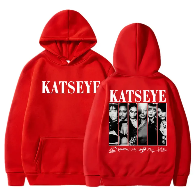 限定 Kpop Katseye プリントパーカーヴィンテージトレンディ男性女性 Y2k パーカートレーナーフリース特大トラックスーツストリートファンギフト — image 7