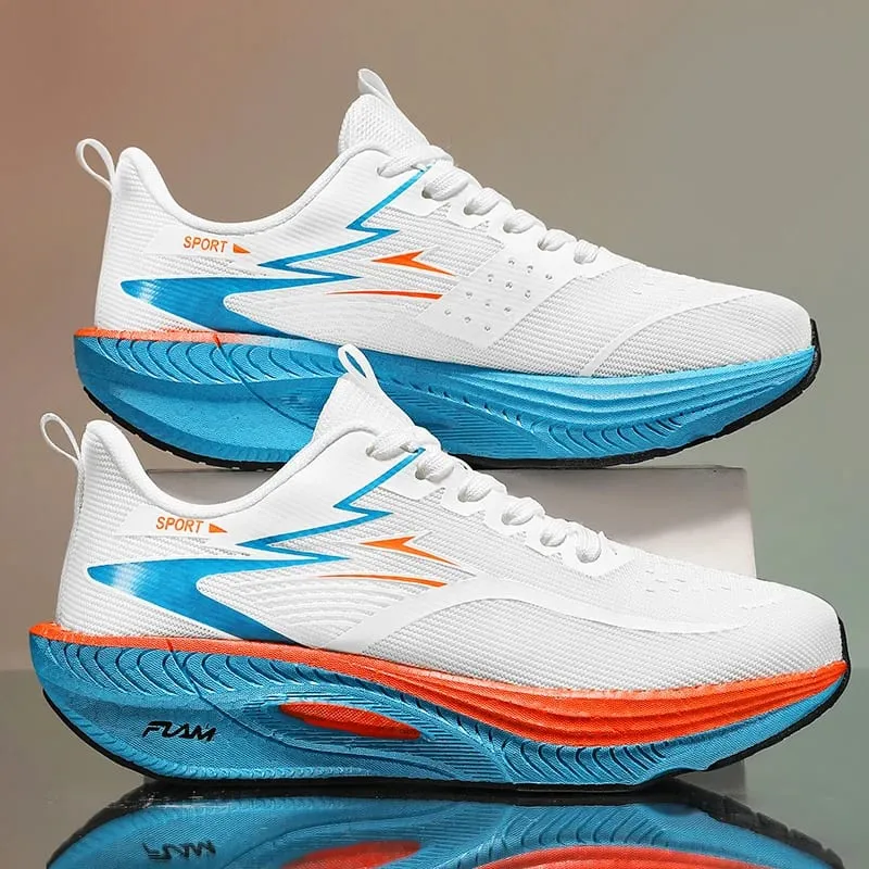 Men Marathon Sports Running Shoes Carbon Board Breathable Lightweight Women's Comfortable Autumn Christmas Athletic Sneakers — image 8